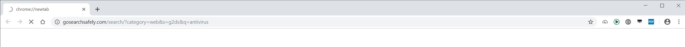 Image: Google Chrome is redirected to the Gosearchsafely.com site