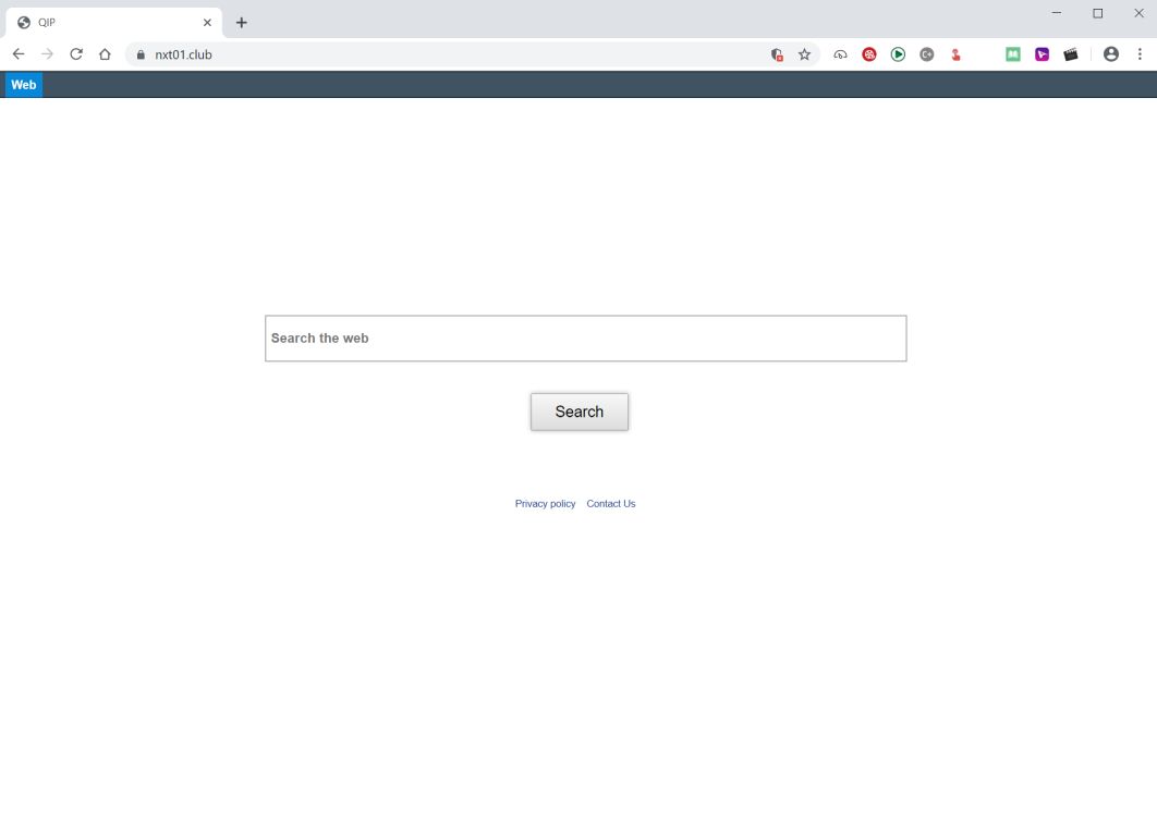 Image: Google Chrome is redirected to the Nxt01.club site