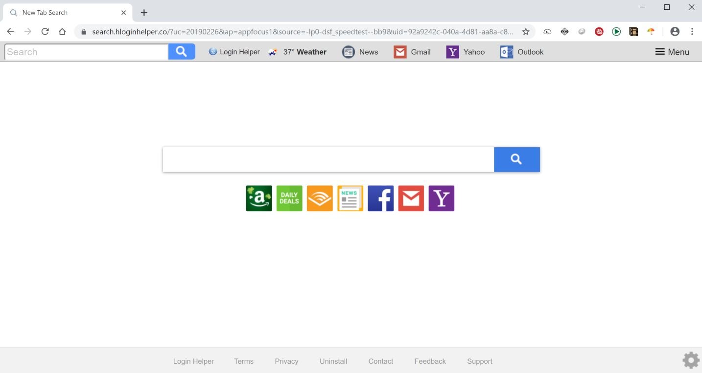 Изображение: Google Chrome перенаправлен на поиск в новой вкладке помощника по входу