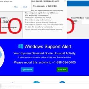 Image: This is a VIRUS. Your computer is blocked - Tech Support Scam