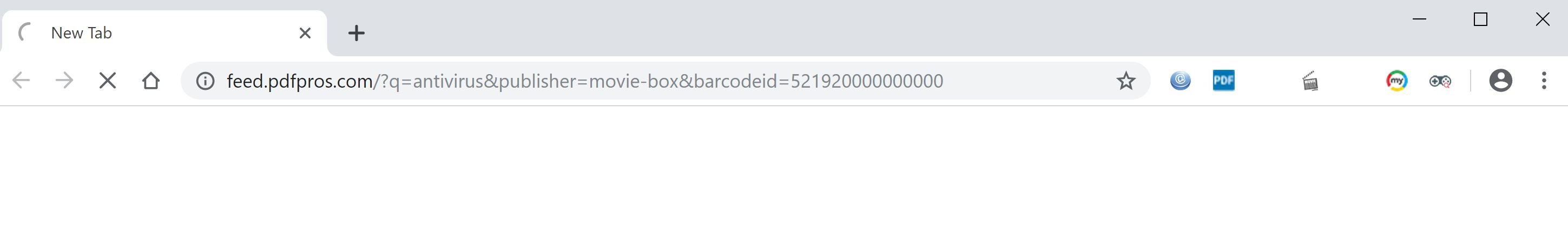 Image: Google Chrome is redirected to Feed.pdfpros.com