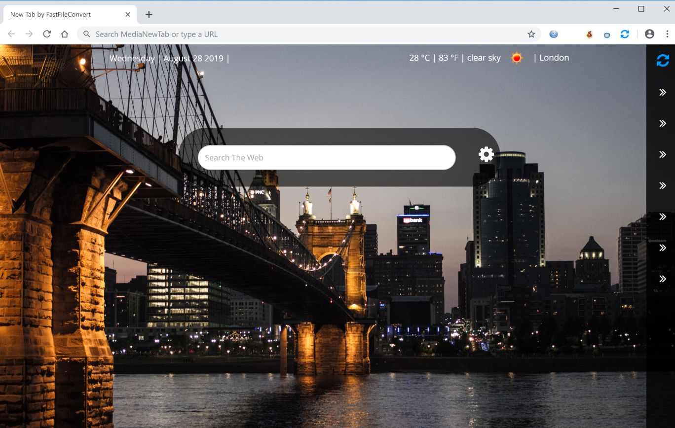 Image Google Chrome is redirected to New Tab by FastFileConvert