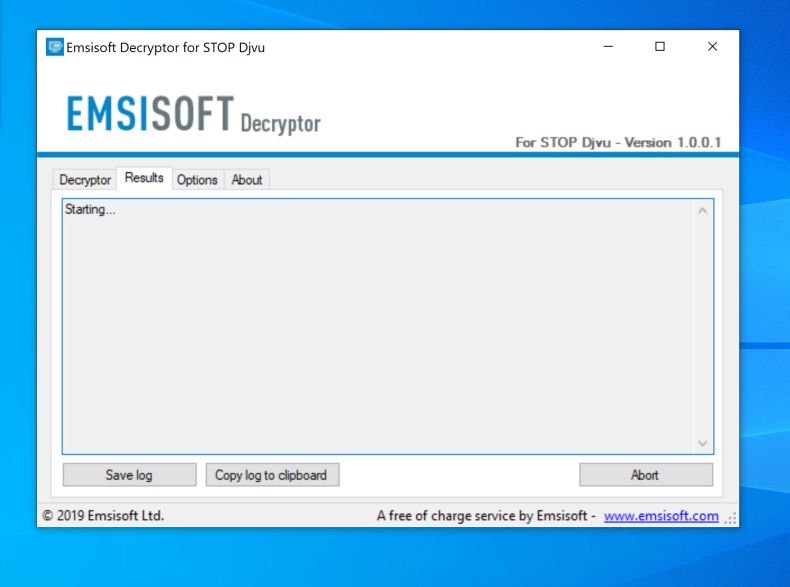 Click Decrypt to recover from MPQQ ransomware
