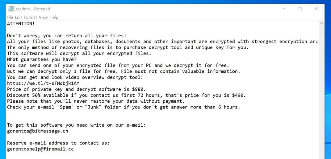 Image: Werd Ransomware