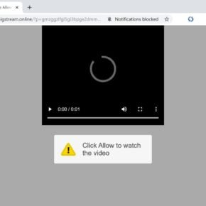 Image: Chrome browser is redirected to Bigstream.online