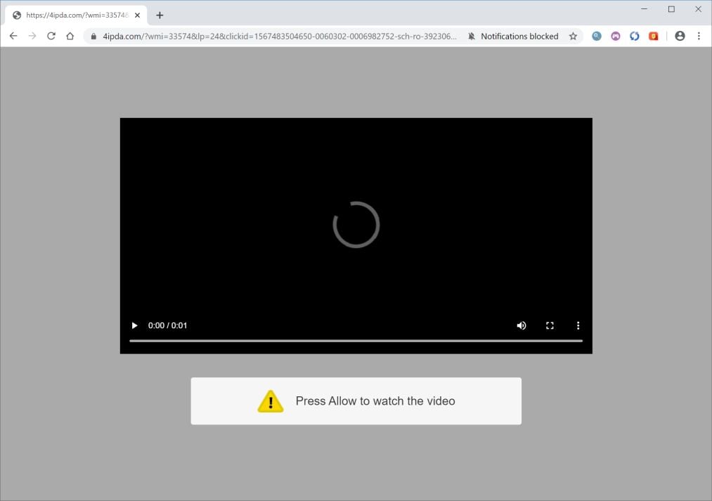 Image: Chrome browser is redirected to 4ipda.com