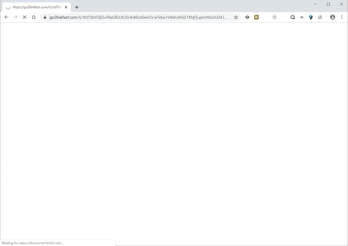 Image: Chrome browser is redirected to Go2linkfast.com