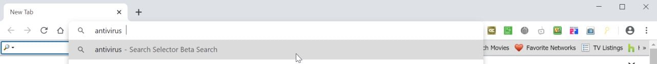 Image: Chrome browser is redirected to Search Selector Beta Search