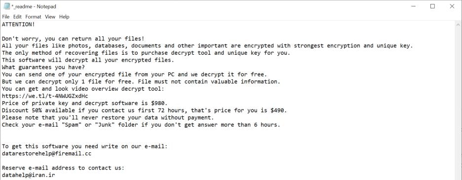 Image: rote ransomware