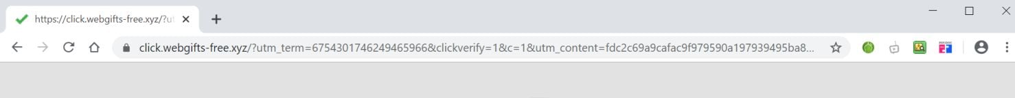 Image: Chrome browser is redirected to Webgifts-free.xyz