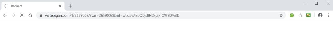 Image: Chrome browser is redirected to Viatepigan.com