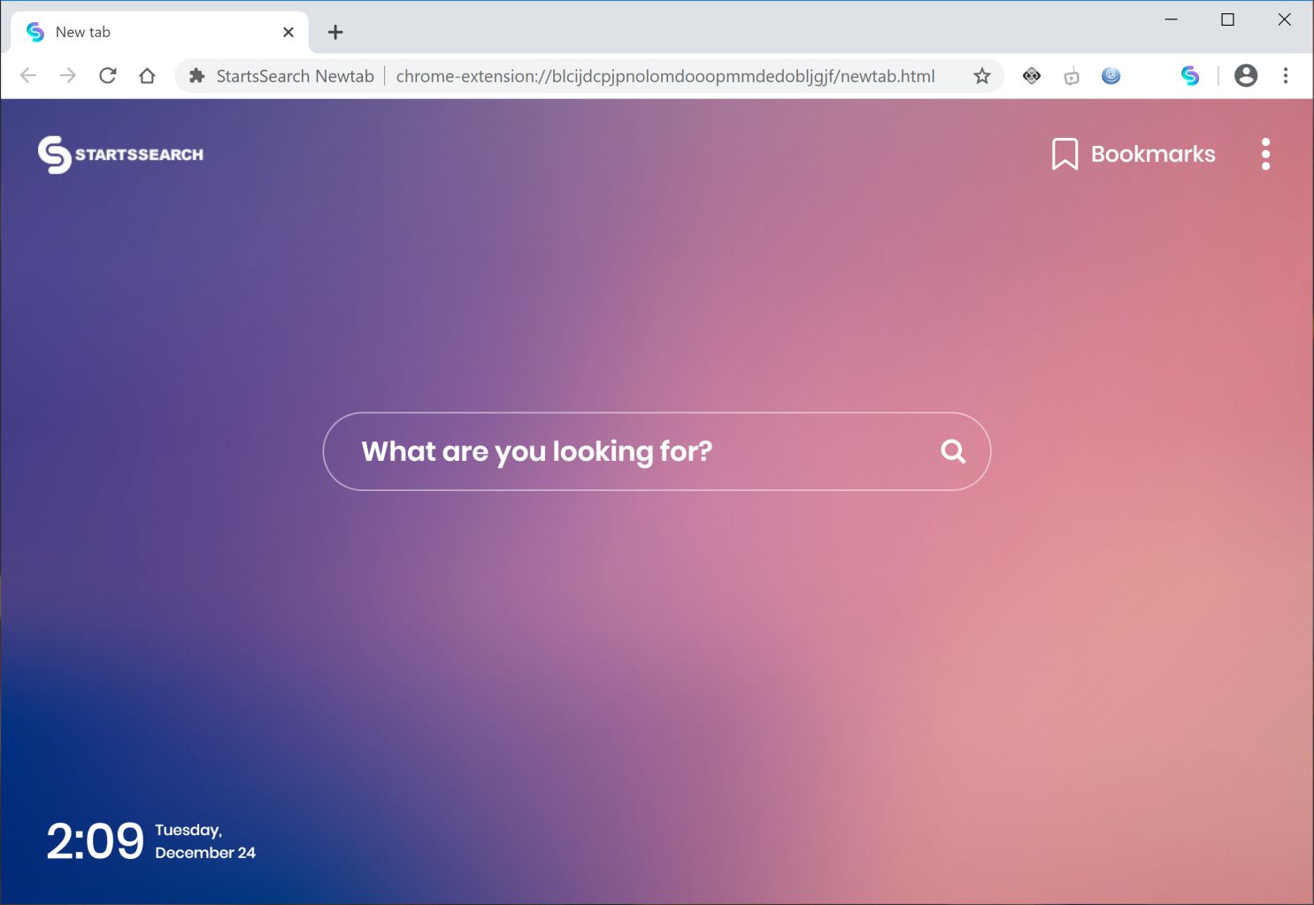 Image: Chrome browser is redirected to StartsSearch