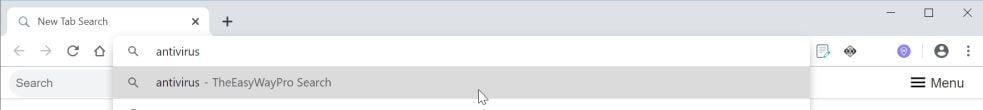 Image: Chrome browser is redirected to TheEasyWayPro Search