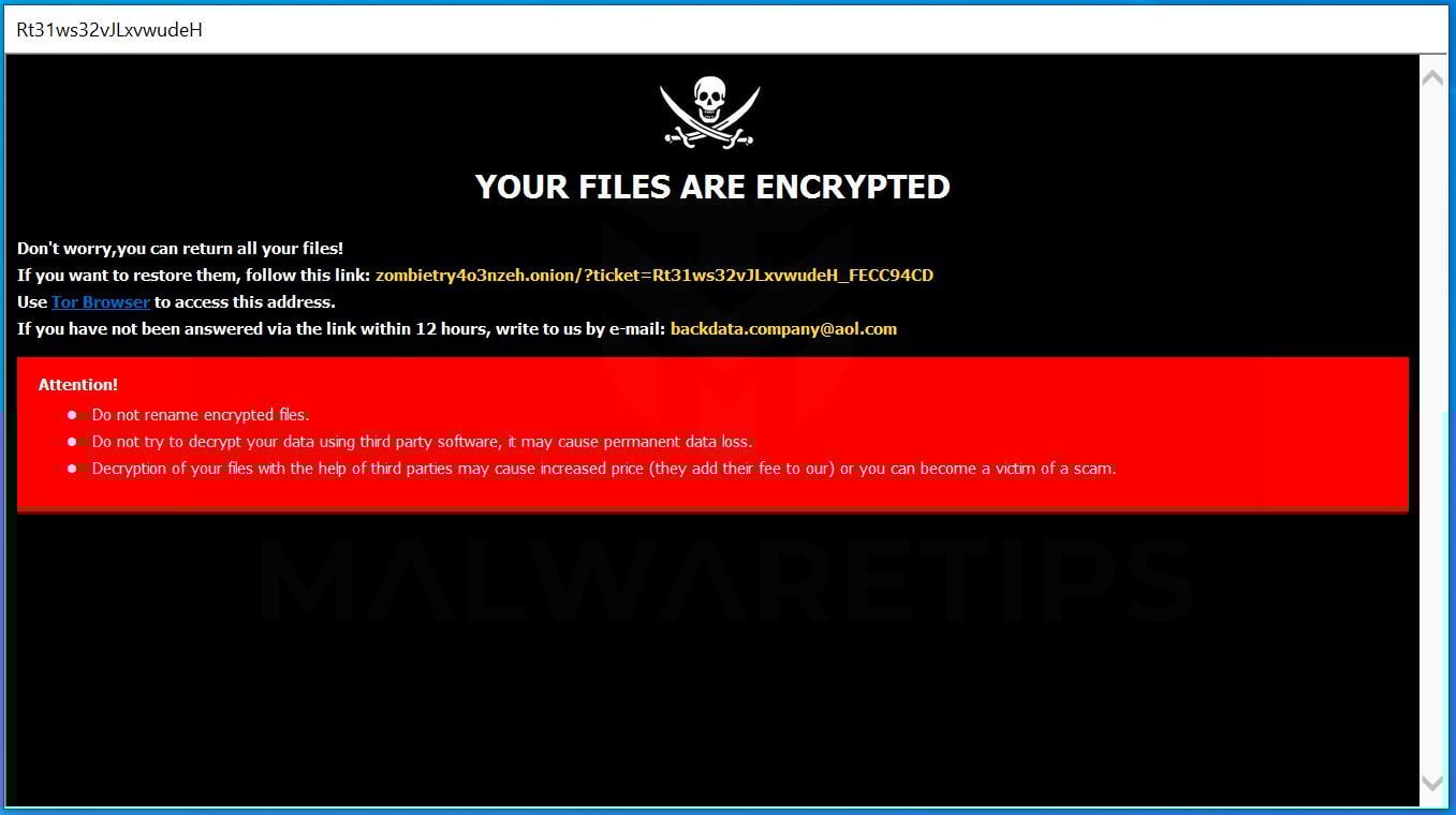 Image: [backdata.company@aol.com].ROGER ransomware
