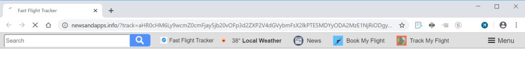 Image: Chrome browser is redirected to Newsandapps.info