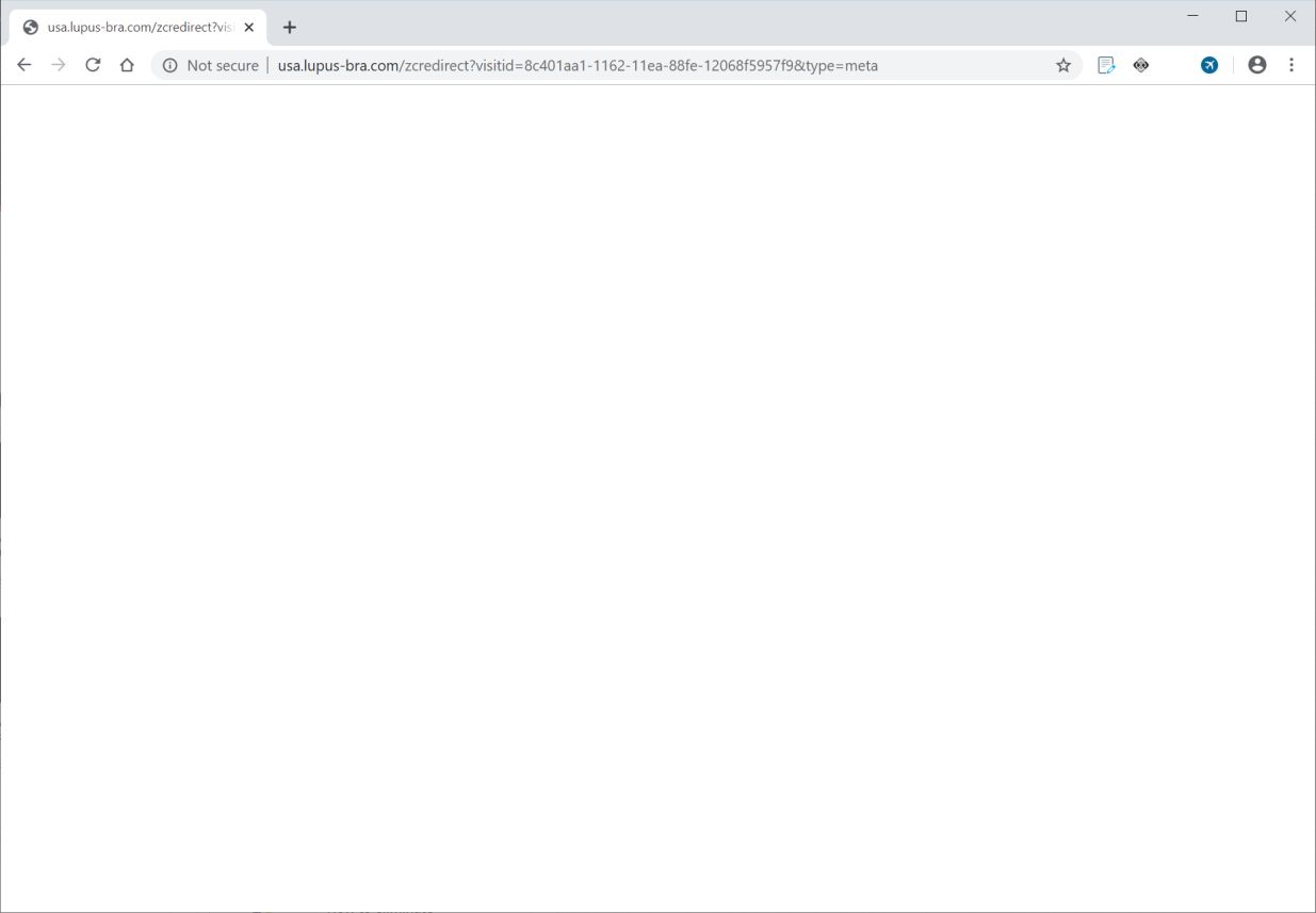 Image: Chrome browser is redirected to Usa.lupus-bra.com