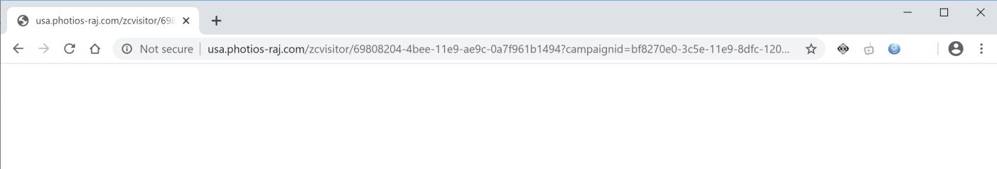 Image: Chrome browser is redirected to Usa.photios-raj.com