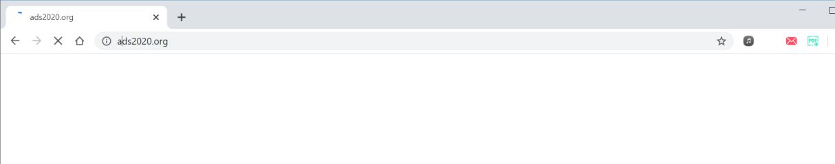 Image: Chrome browser is redirected to Ads2020.org