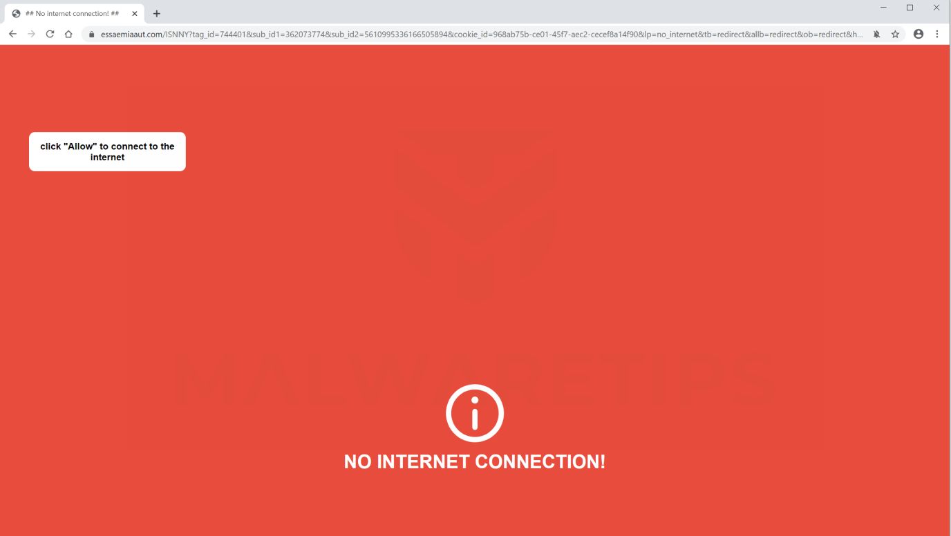  Image: Click Allow to connect to the Internet - Scam