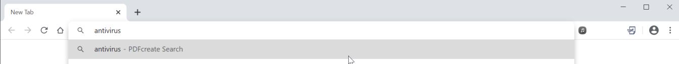 Image: Chrome browser is redirected to PDFcreate Search
