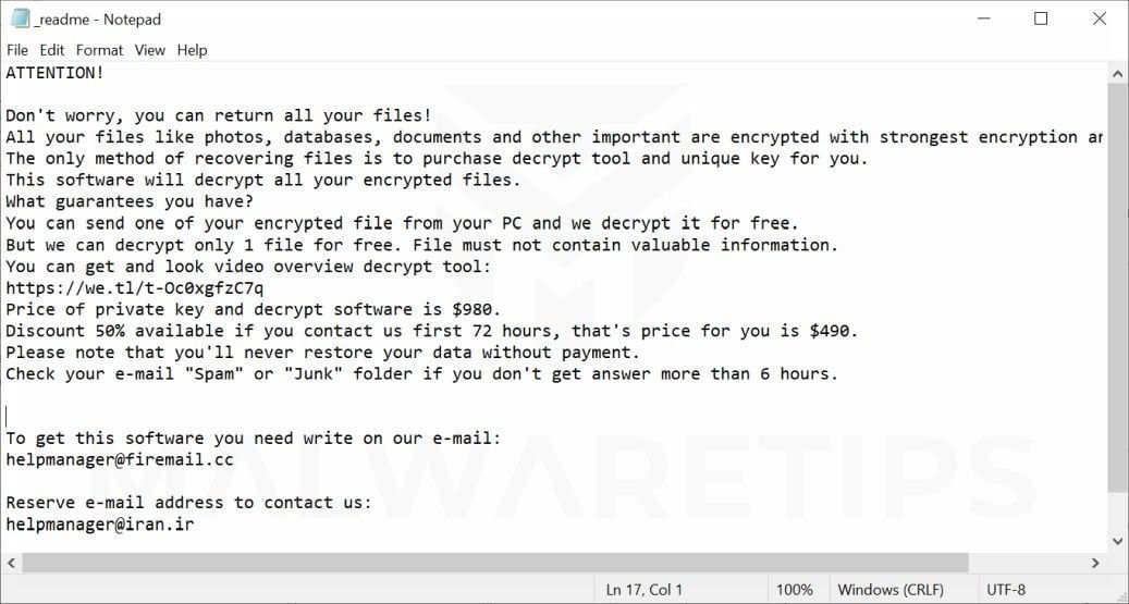 Gambar: REPP ransomware