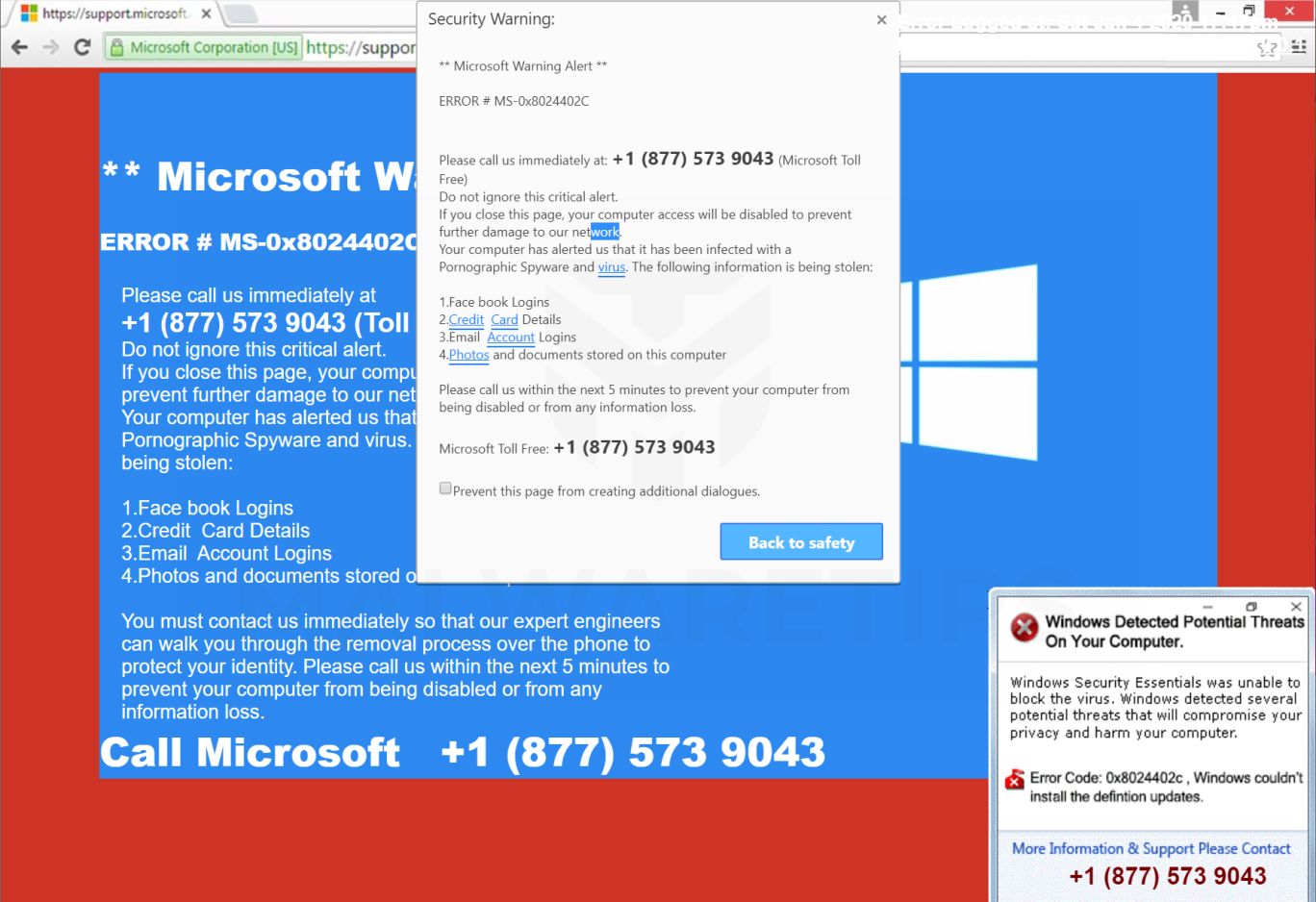 Verify Microsoft Account Email Scam - Removal and recovery steps (updated)