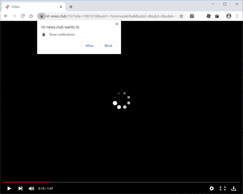 Image: Chrome browser is redirected to Nt-news.club