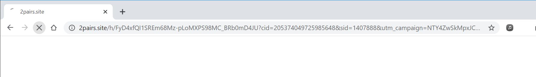 Image: Chrome browser is redirected to 2pairs.site
