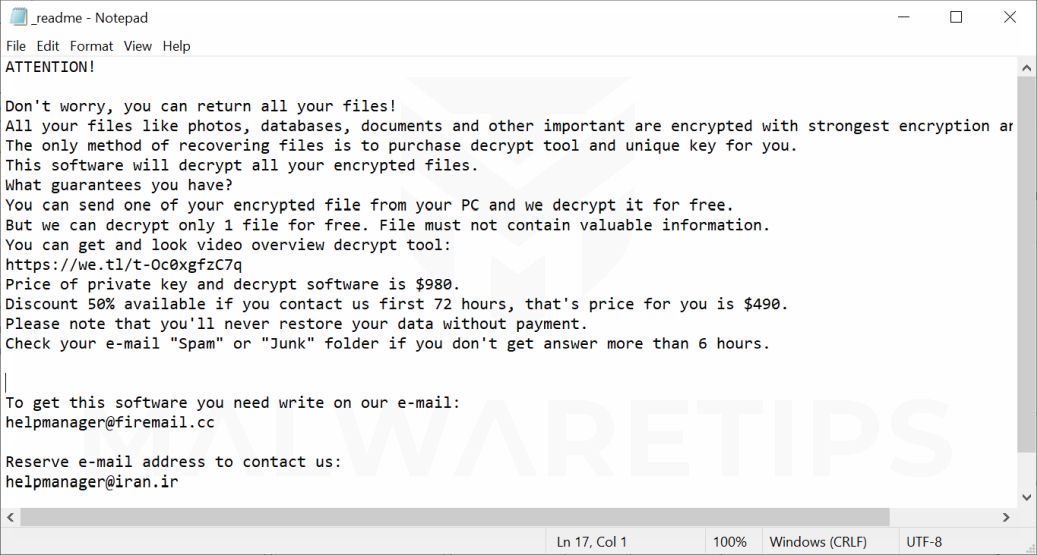 Image: ROOE ransomware