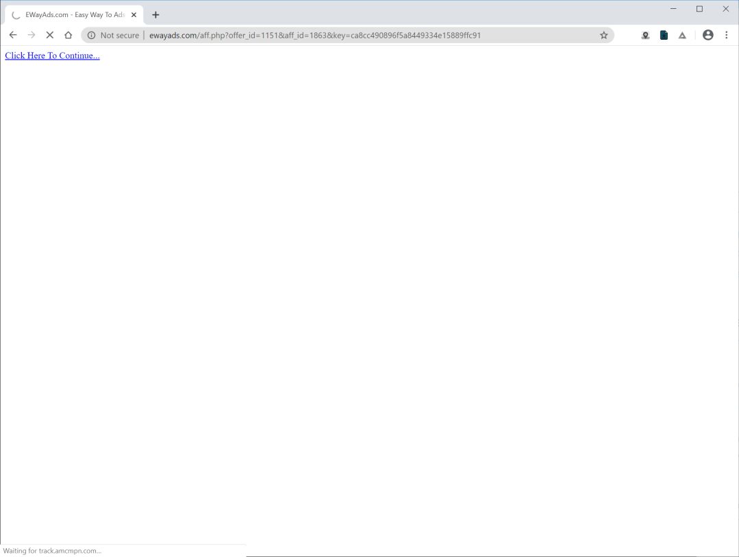 Image: Chrome browser is redirected to Ewayads.com