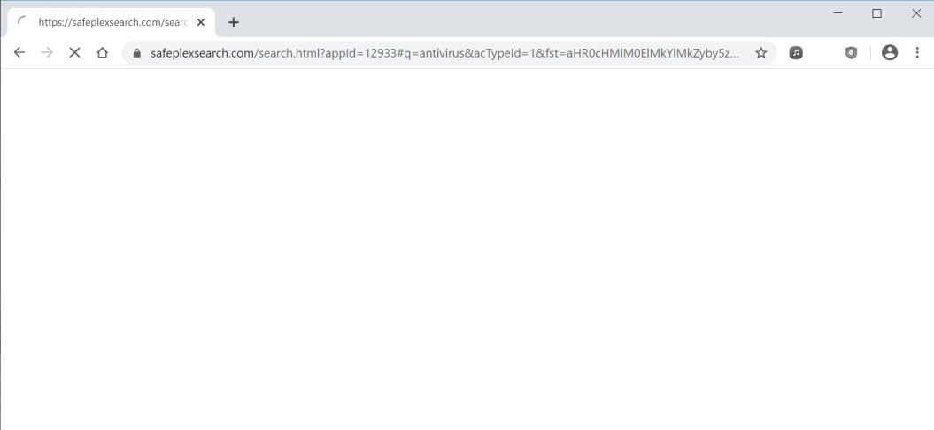 Image: Chrome browser is redirected to Safeplexsearch.com