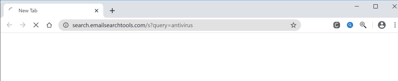 Image: Chrome browser is redirected to Search.emailsearchtools.com