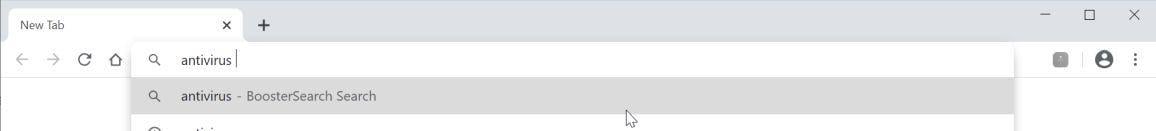 Image: Chrome browser is redirected to BoosterSearch Search