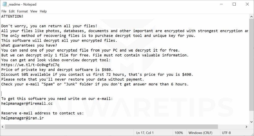 Image: NPSK ransomware