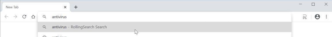 Image: Chrome browser is redirected to RollingSearch Search