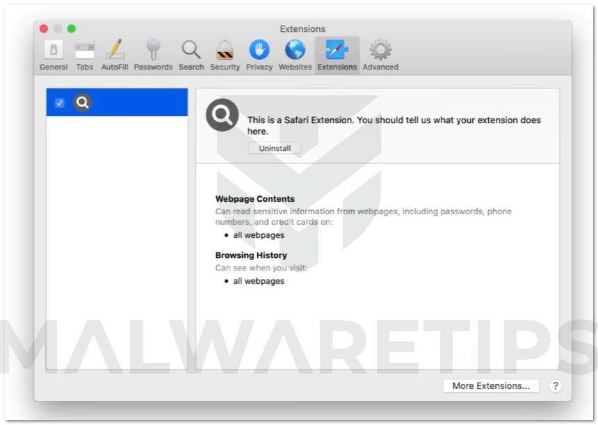 Image: SearchEngineLibrary Mac Adware