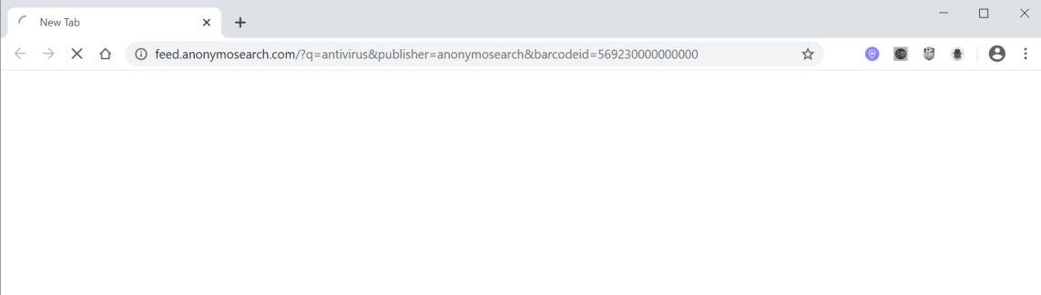 Image: Chrome browser is redirected to Feed.anonymosearch.com