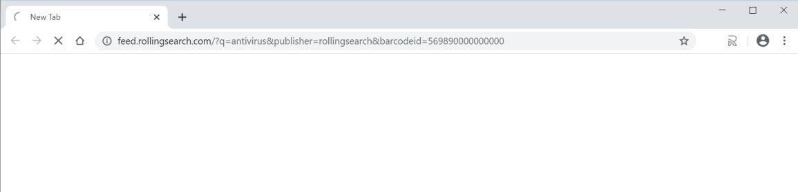 Image: Chrome browser is redirected to Feed.rollingsearch.com