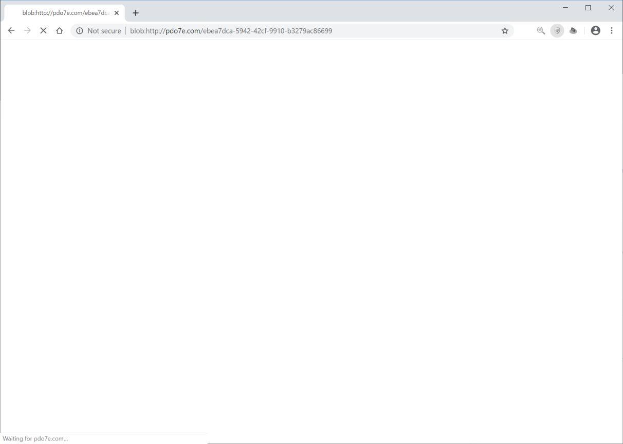 Image: Chrome browser is redirected to Pdo7e.com