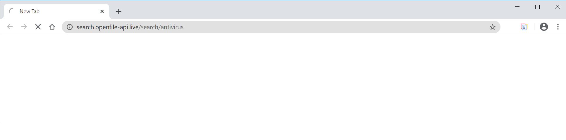 Image: Chrome browser is redirected to Search.openfile-api.live