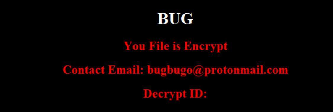 Image: BUG ransomware