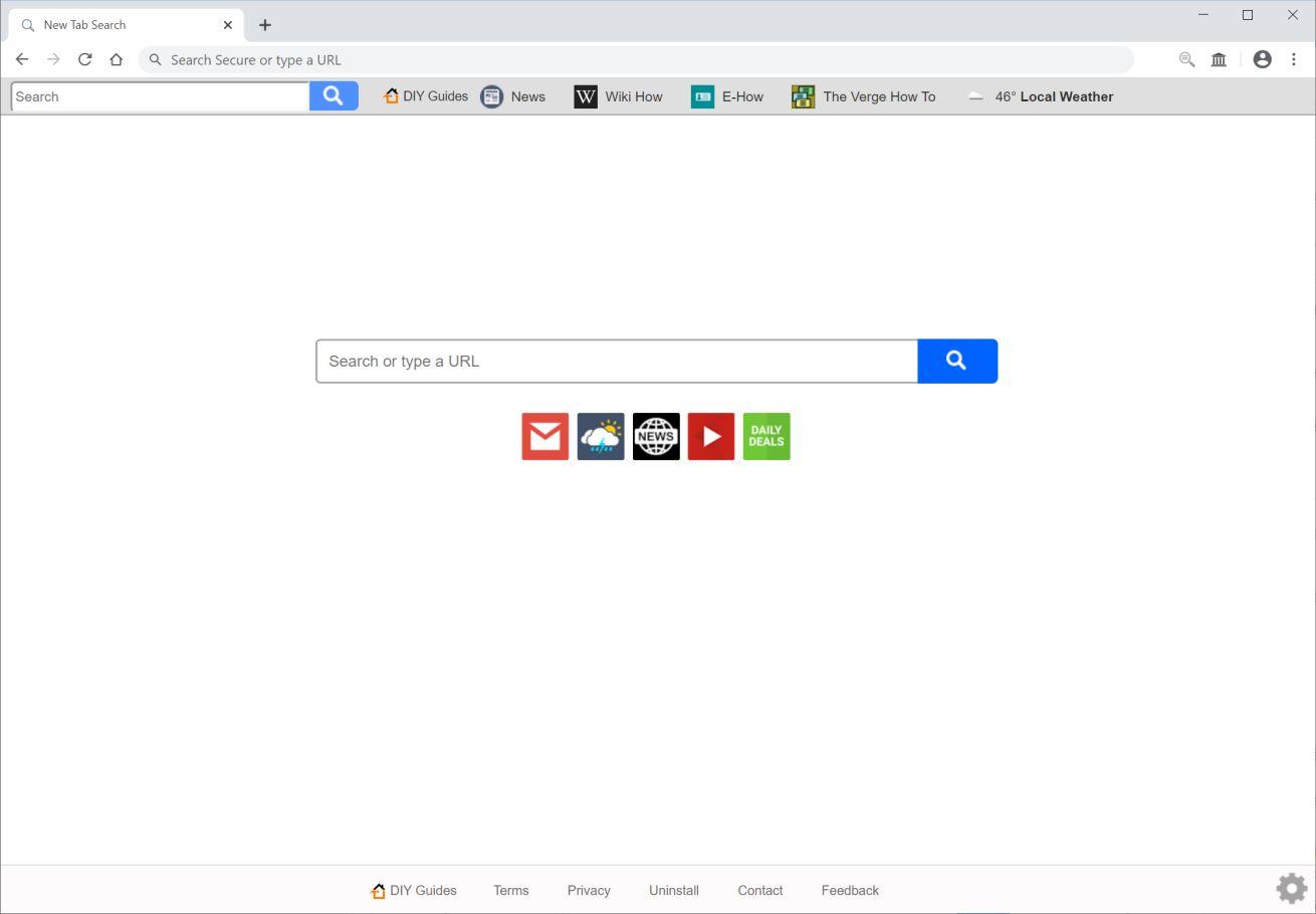 Image: Chrome browser is redirected to DIY Guides