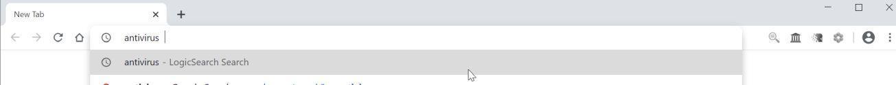 Image: Chrome browser is redirected to LogicSearch Search