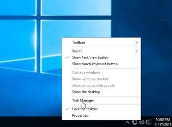 Start Windows Task Manager
