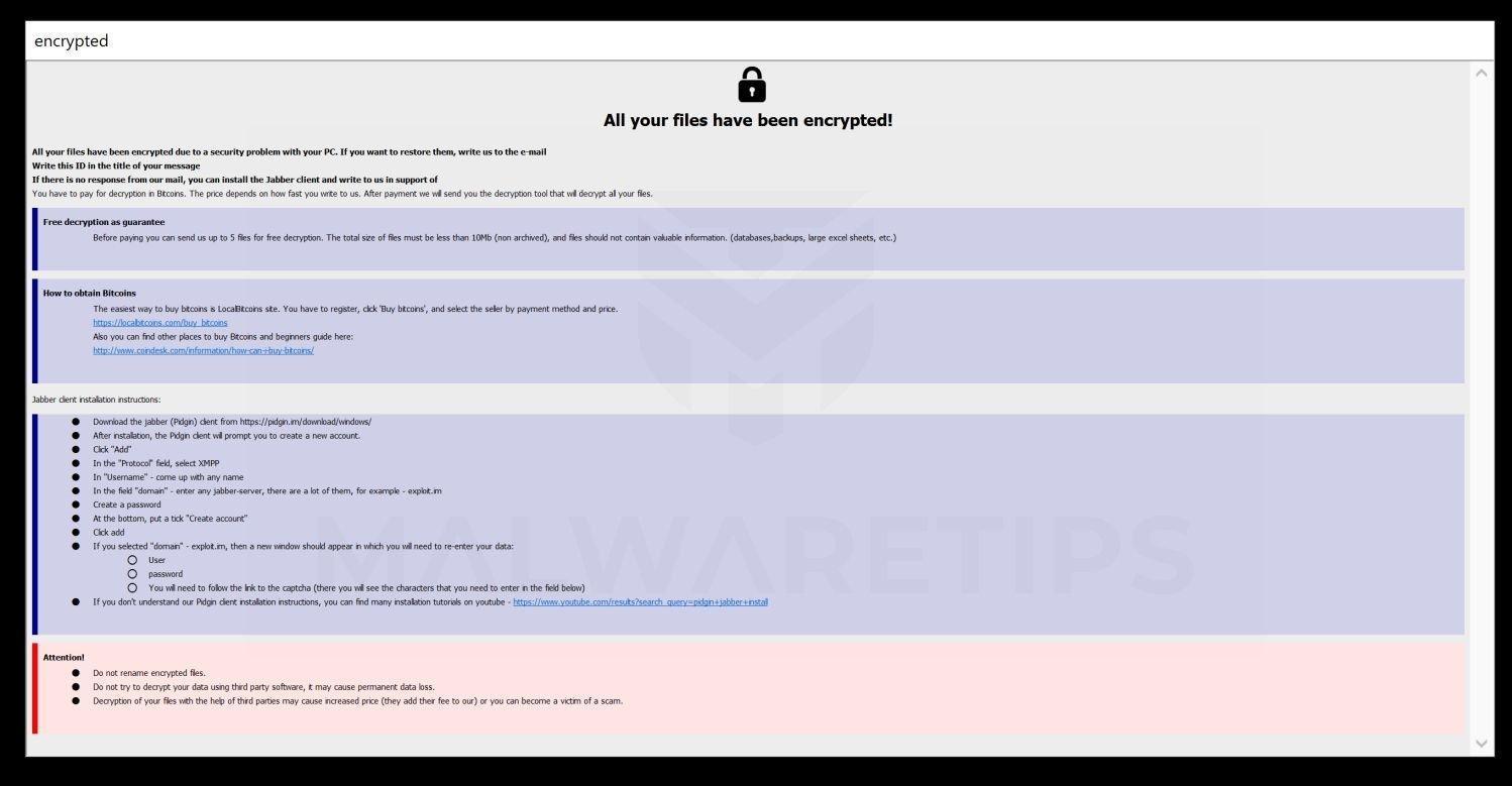 Image: Eject ransomware