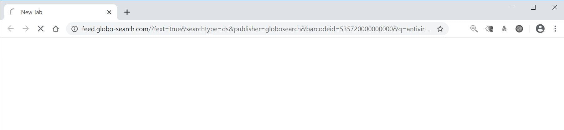 Image: Chrome browser is redirected to Globo-search.com