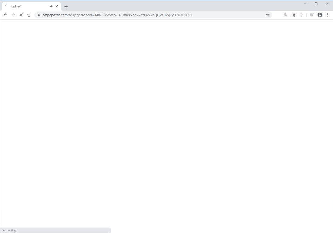 Image: Chrome browser is redirected to Overzoruaon.com