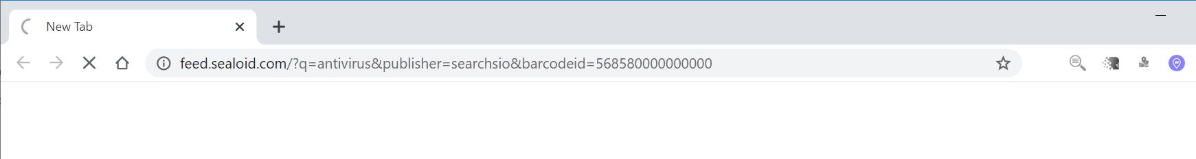 Image: Chrome browser is redirected to Feed.sealoid.com