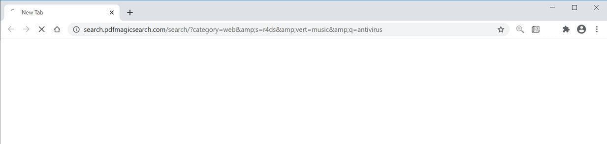 Image: Chrome browser is redirected to Search.pdfmagicsearch.com