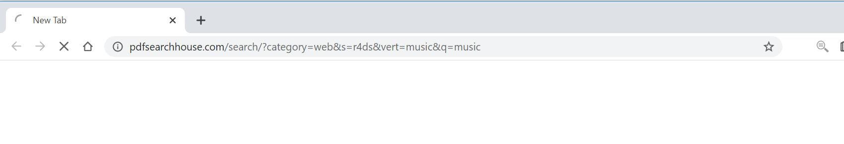 Image: Chrome browser is redirected to Pdfsearchhouse.com